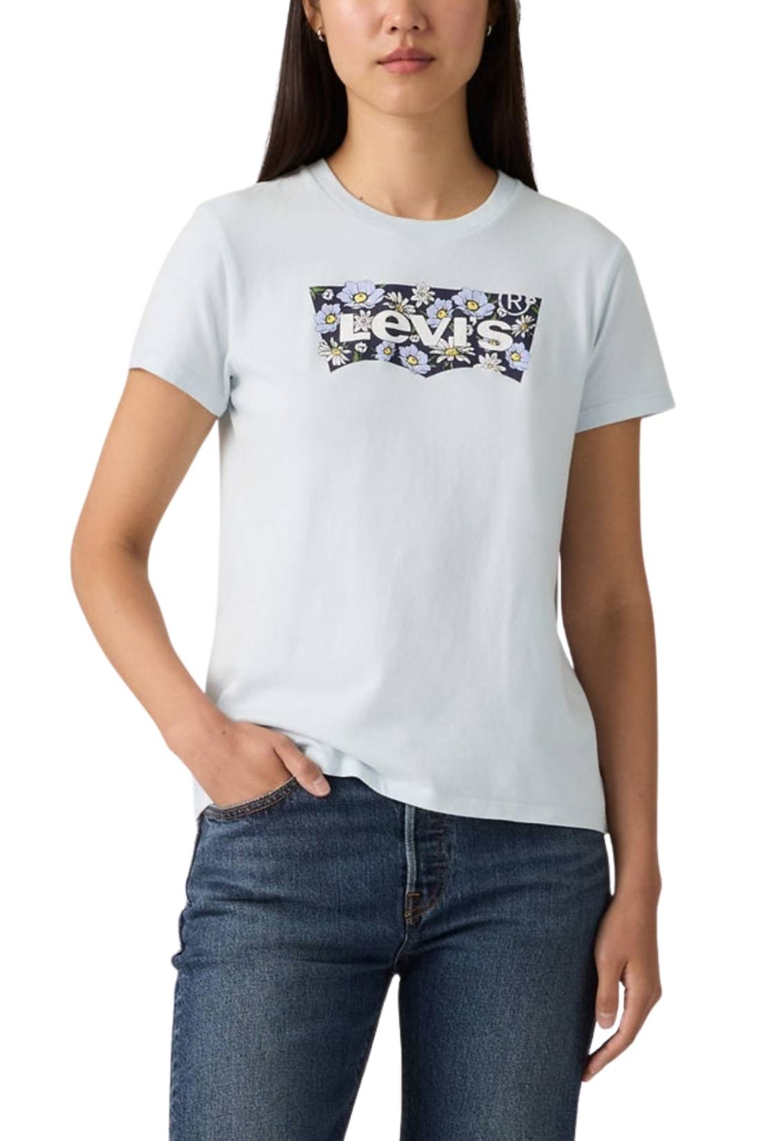 LEVI'S - Women's The Perfect T-shirt with floral logo-0