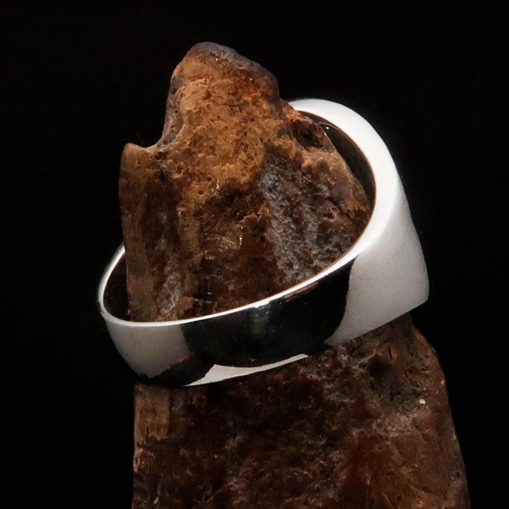 Men's ancient Square Compasses Masonic Ring Freemason G - Sterling Silver-3